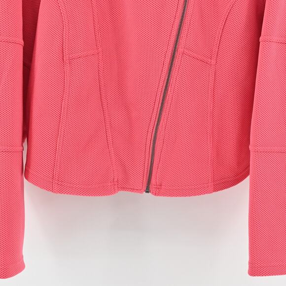 TORRID Womens Moto Jacket Size 3X Textured Pink Asymmetric Full Zip Casual Chic - Picture 11 of 14